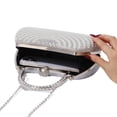 thumbnail image 4 of Elegant Rhinestone Clutch with Pearl Handle, Sparkly Evening Bag for Wedding, Party, Prom, Bridal, 4 of 13