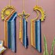 thumbnail image 3 of Colgante de Pared Bohemio de Macramé, Arte de Pared con Amanecer y Atardecer, Tapiz con Borlas Hecho A Mano, Decoración de Dormitorio Tejida con Estrellas, 3 of 6