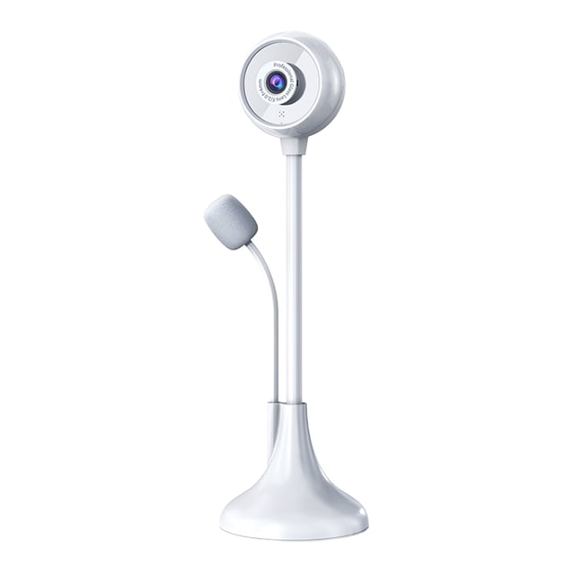 Caméra de Bureau USB Manuelle Objectif Grand Angle Commutation Facile entre Écrans Horizontal et Vertical Tube en Titane Réglable en Hauteur Rotation 360° 1080P HD avec Microphone
