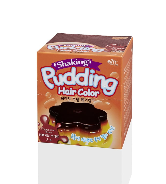 EZN Shaking Pudding Hair Dye Color 5.4 Cappuccino Brown, DIY Kit