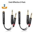 thumbnail image 2 of Cable divisor de audio Cable Matters, paquete de 2 unidades, 1/4 TRS a Dual TS, 2 of 7