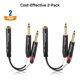 thumbnail image 2 of Cable divisor de audio Cable Matters, paquete de 2 unidades, 1/4 TRS a Dual TS, 2 of 7
