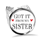 thumbnail image 1 of Para mi familia la tengo de mi hermana presente Anillo de compromiso de boda de amor ajustable Unbranded M, 1 of 3