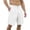 White, variant on OIOLOYJM Mens Golf Shorts Cotton Linen Elastic Waistband Shorts Spring Beach Lightweight Short Pants Flat Front Workout Outfits with Pockets White M