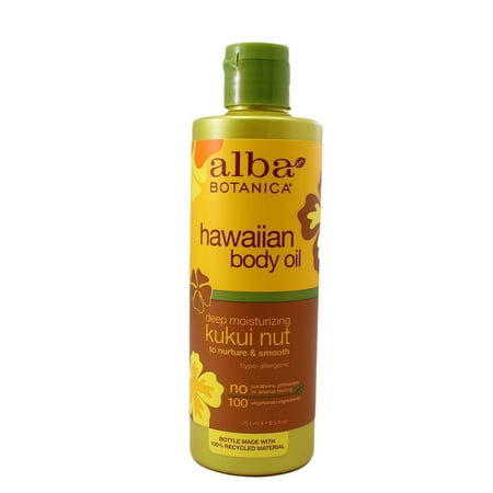 - Alba Botanica Hawaiian Body Oil Kukui Nut 8.5 Ounces 2 Pack