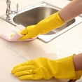 thumbnail image 3 of Long Sleeves Dishwashing Gloves, Reusable Rubber Cleaning Gloves for Housework Kitchen Bathroom Extra Large Painting Pet Care, 3 of 7