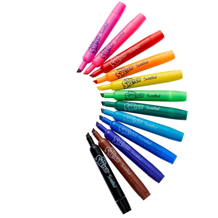 Scented Chisel Tip Markers, 12 Colors, 192 Count - Walmart.com