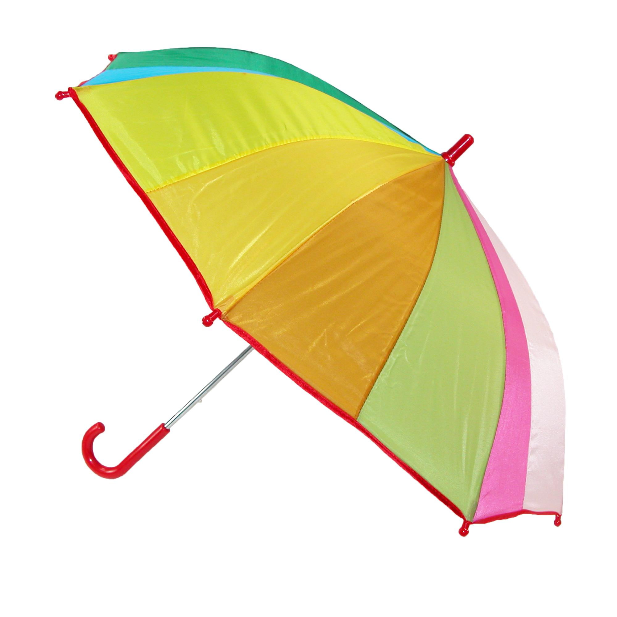 CTM Kids' Rainbow Color Stick Umbrella with Hook Handle Walmart Canada