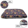 thumbnail image 3 of Flower Pet Bed, Ornamental Doodle Cat in Funky Tribal Floral Bouquet Heart Tulip Cartoon, Resistant Pad for Dogs and Cats Cushion with Removable Cover, 24" x 39", Dark Indigo Multicolor, by Ambesonne, 3 of 4