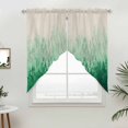 thumbnail image 2 of Swag Valance Curtains for Windows, Green Botanical Light Filtering Kitchen Curtains with Rod Pocket, Spring Summer Farmhouse Retro Beige Window Treatment Valances for Living Room, 36x45 - 2 PCS, 2 of 9