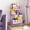 Purple, variant on XH Union 3-Tier Rolling Utility Cart with Locking Wheels, Metal Storage Organizer Trolley for Kitchen, Bathroom, Office & Garage, Pink Holiday Gift for Thanksgiving & Christmas