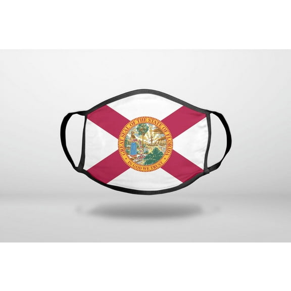 Florida State Flag - 3-Ply Reusable Soft Cloth Face Covering, Unisex, Cotton Inner Layer
