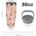 thumbnail image 2 of Large Capacity Car Cup 30 Oz Christmas Winter Snow Stainless Steel Flip Straw Travel Tumbler Coffee Mug Insulated Water Bottle Tumbler with Lid And Straw LeakProof, 2 of 6