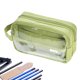 thumbnail image 1 of Estuche para lápices, estuche para lápices transparente y grande, estuche para lápices, marcador para bolígrafos, bolsa de papelería, verde hierba, 1 of 6
