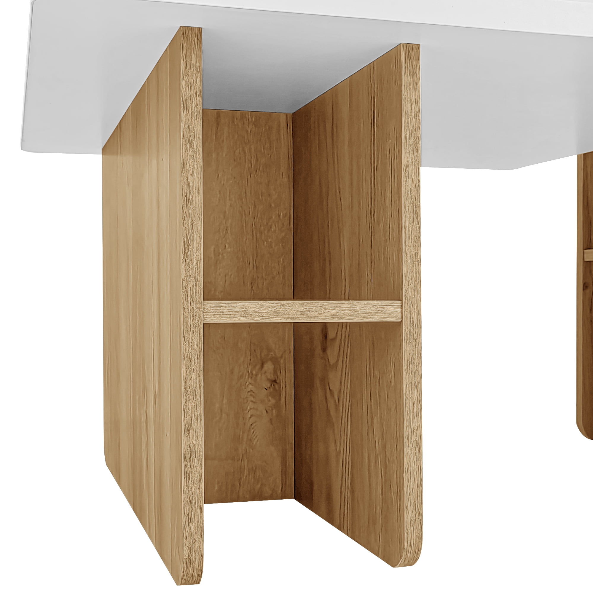 Euroco 2-Piece Nesting Coffee Table Set for Living Room, Modern Round Coffee Tables with Wood Grain Veneer, Space-Saving Layered Design, Particle Board Construction