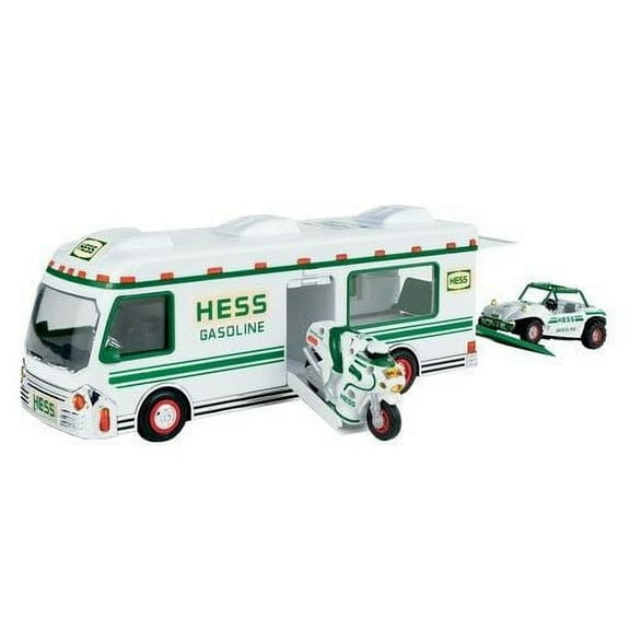 Hess 1998 Truck Recreation Van with Dune Buggy and Motorcycle
