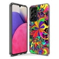 thumbnail image 3 of MUNDAZE Samsung Galaxy A72 Shockproof Clear Hybrid Protective Phone Case Neon Psychedelic Hippie Wild Flowers Cover, 3 of 5