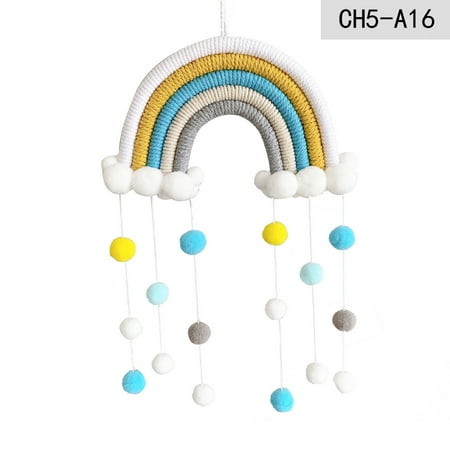 

Livesture Children s Room Decoration Pendant Woven Clouds Rainbow Pendant Wall Decoration Pendant A16