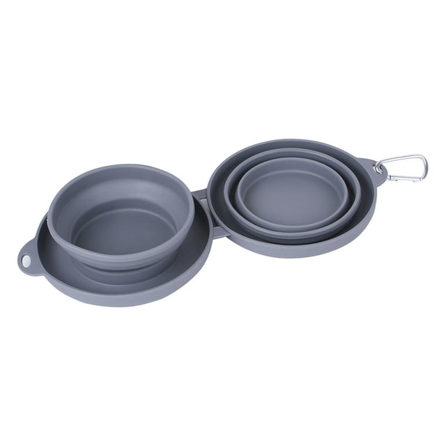 Bol pour Animaux de Compagnie Extensible Gris Pliable