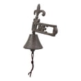 thumbnail image 4 of Cast Iron Rustic French Fleur De Lis Crown Welcome Sign Door Wall Yard Bell, 4 of 5
