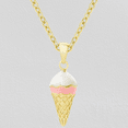 thumbnail image 3 of Ice Cream Cone Pendant - Sweet and Playful Necklace, 3 of 5