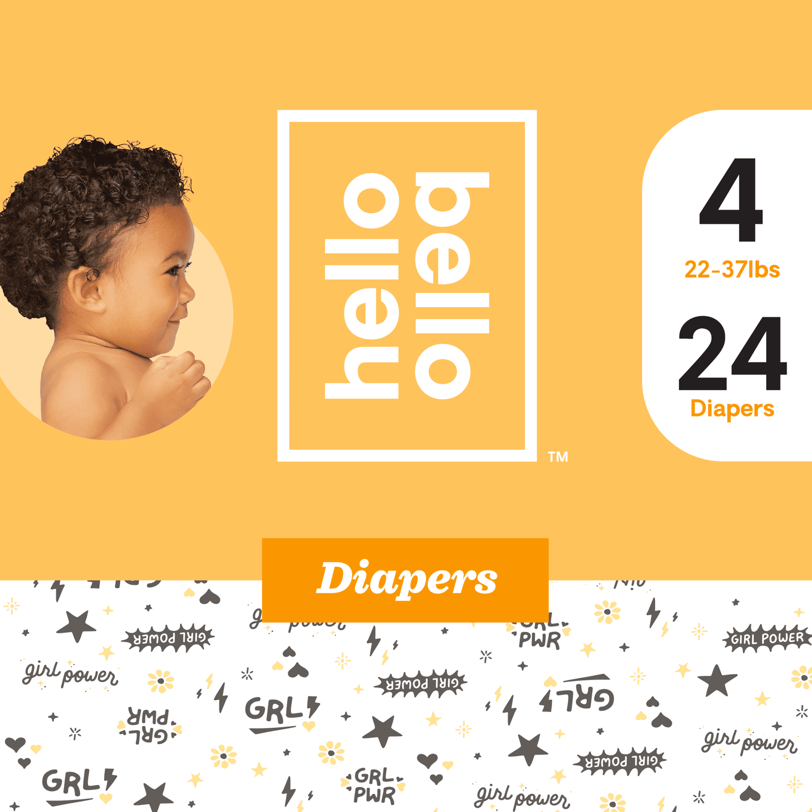 Hello Bello Diapers Girl PWR! Size 4 (24ct)