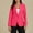 Hot Pink, variant on Hueook Winter Jackets for Women Fashion Solid Pocket Button Suit Coat Long Sleeve Pocket Casual Coat/Jacket Pink 2X