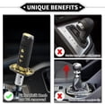 thumbnail image 3 of Kit de perilla de cambio de marchas Unique Bargains, 15 cm con 4 adaptadores para vehículos automáticos y manuales de aleación de aluminio negro, 3 of 7