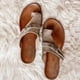 thumbnail image 3 of Estación independiente zapatillas de punta de talla grande sandalias retro planas de verano de talla europea, 3 of 5