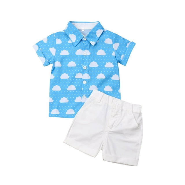 Chemise à Manches Courtes Flamant Rose & Short Rose Ensemble d'Été pour Enfants 1-6 Ans