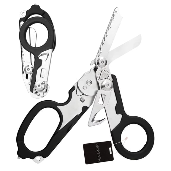 Trauma scissors, 6-in-1 emergency response scissors with protective covers, outdoor camping rescue trauma scissors