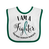 Inktastic Trigeminal Neuralgia Awareness I Am a Fighter Boys or Girls Baby Bib