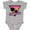 AC-Heather Grey, variant on California with Triangle and Palm Trees Boys or Girls Baby Bodysuit