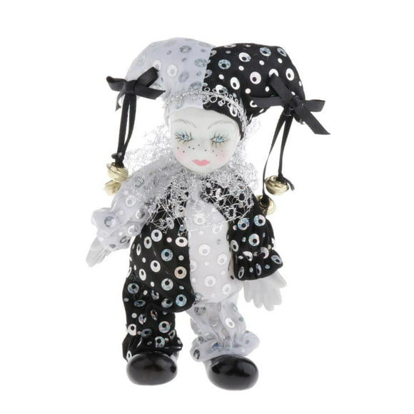 Muñeca 6,3 pulgadas, dulces de Triangel, modelo de festival, estantería de oficina en hogar, decoración de Hugo Payaso de muñecas de porcelana