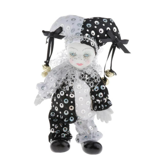 Esquirla 5 Inch Italian Doll Porcelain Clown Figures Artware Fit for Valentine Gift, for