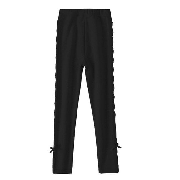 SUXIAN Pants For Girls Soft Stretchy Breathable Footless Full Length Comfortable Leggings Girls Leggings Black 5-6 Years