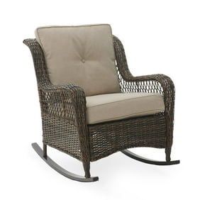 Costway Outdoor Wicker Rocking Chair Porch Deck Rocker Patio