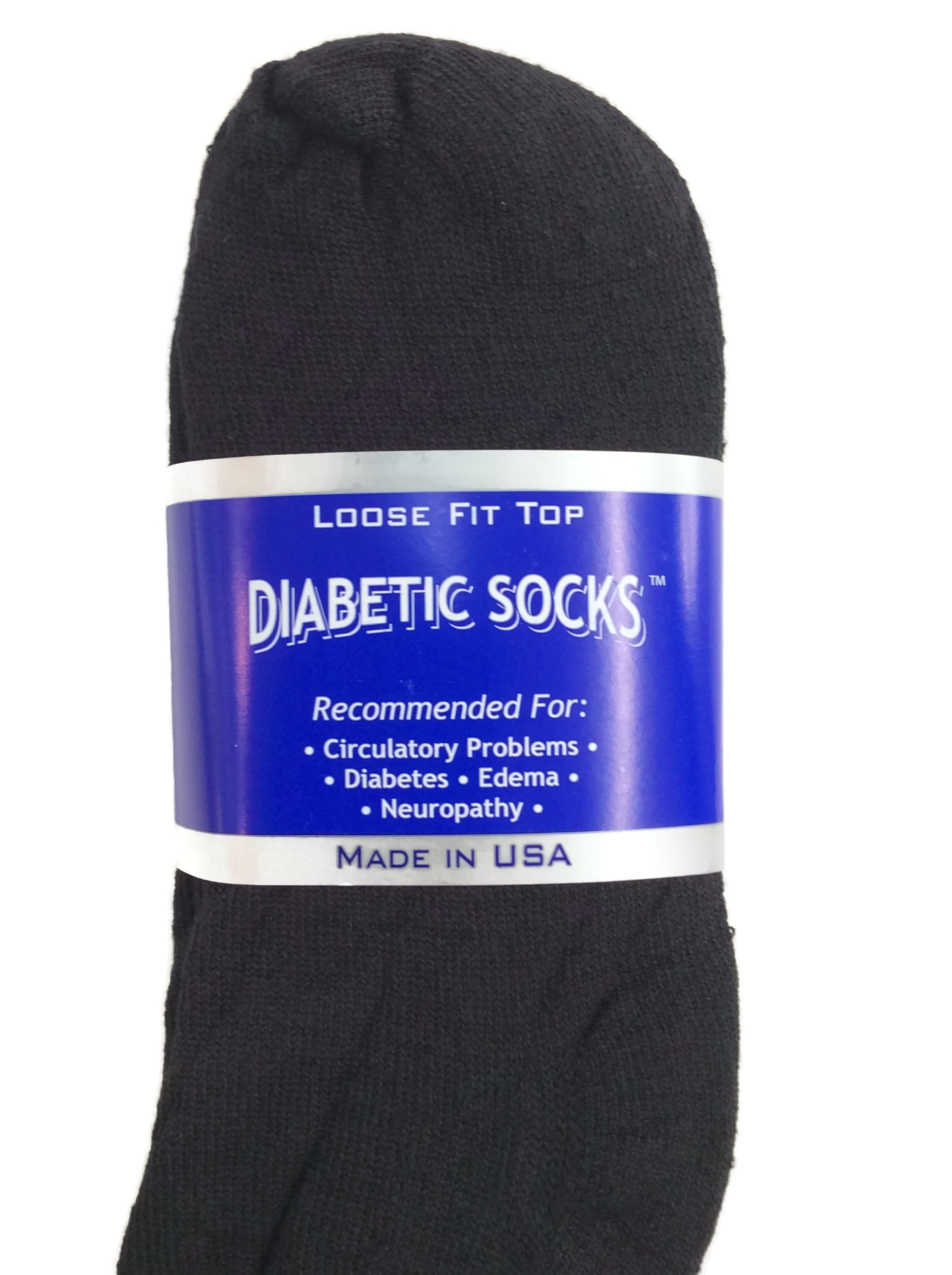 Creswell 18 Pairs Of Mens Black Diabetic Ankle Socks 1315 King Size