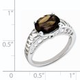 thumbnail image 2 of Sterling Silver Rhodium Oval Smoky Quartz Ring, 2 of 2