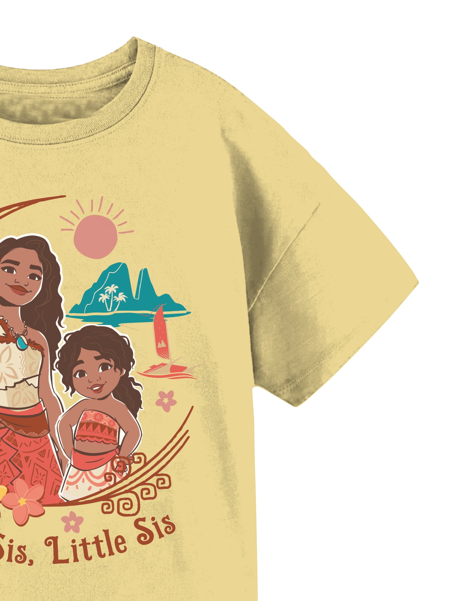 Moana Sisters Love Girls Short Sleeve Graphic T-Shirt, Sizes 4-16