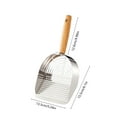 thumbnail image 3 of Xecvkr Stainless Steel Cat Litter Shovel Large Fine Hole Poop Scooper Black Silver Plastic 11.02x5.12in Ergonomic Handle Heavy Duty Easy Clean Litter Box Tool 1Pc, 3 of 6