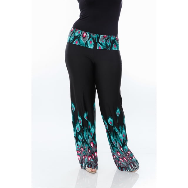 White Mark Pantalon Palazzo Imprimé pour Femmes