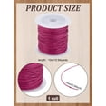1 Roll Waxed Cotton Thread Cords Medium Violet Red 1mm about 10.94 ...