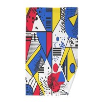 Yayeee 100% Cotton Hand Towels for Bathroom 16" x 28" Kitchen Towel, Yelllow Simple Shapes