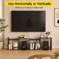 thumbnail image 5 of 4-Tier S-Shaped Bookcase, Geometric Bookshelf, Wooden Storage Display Shelf for Living Room, Bedroom and Home Office,Brown, 5 of 10