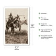 thumbnail image 2 of Village Criers on Horseback - Crow North American Indians - Vintage B&W Historical Photograph by Edward S. Curtis c.1908 - Master Art Print (Unframed) 12in x 18in, 2 of 4