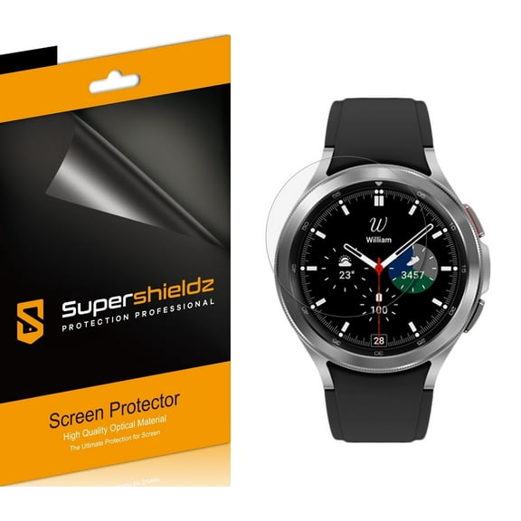 [6-Pack] Supershieldz for Samsung Galaxy Watch 4 Classic (46mm) Screen Protector, Anti-Bubble High Definition (HD) Clear Shield