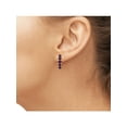 thumbnail image 2 of JewelersClub 4.75 CTW Ruby Hoop Earrings – 14k Gold-Plated Silver (.925)| Hypoallergenic Hoops for Women - Round Cut Set with Post Backs, 2 of 3