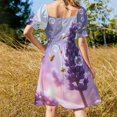 thumbnail image 3 of Lavender, Multiple Colorful Bee Bubbles (20) Short Sleeved Dress Dresses Gala Dresses for Special Events, 3 of 6