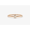 thumbnail image 2 of HeartsAndYou 0.5ct Engagement Ring for Women Round Cut Moissanite Bezel Set Solitaire 18k Rose Gold Over Silver, 2 of 4